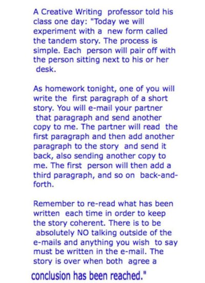 creative writing short story assignment