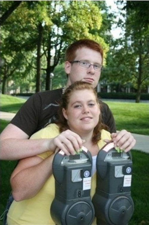 Funny and awkward engagement photos