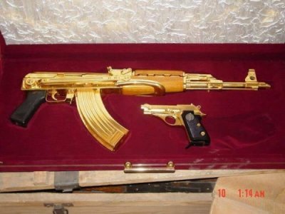 Photos Of Saddam Hussein S Gold Gun Collection