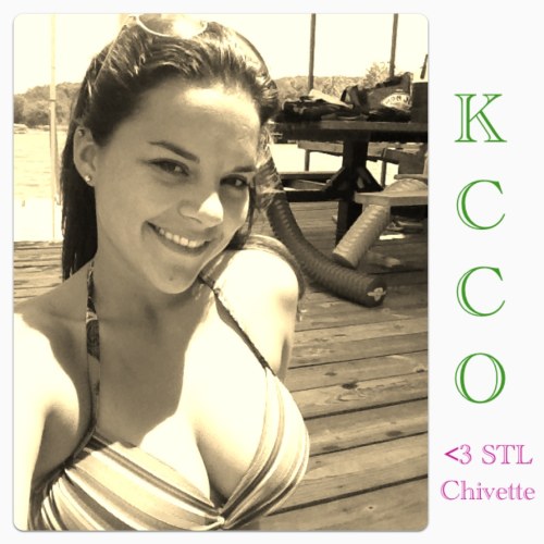 Brunette takes selfie of supple juicy big bouncy knockers and cleavage in striped bikini top