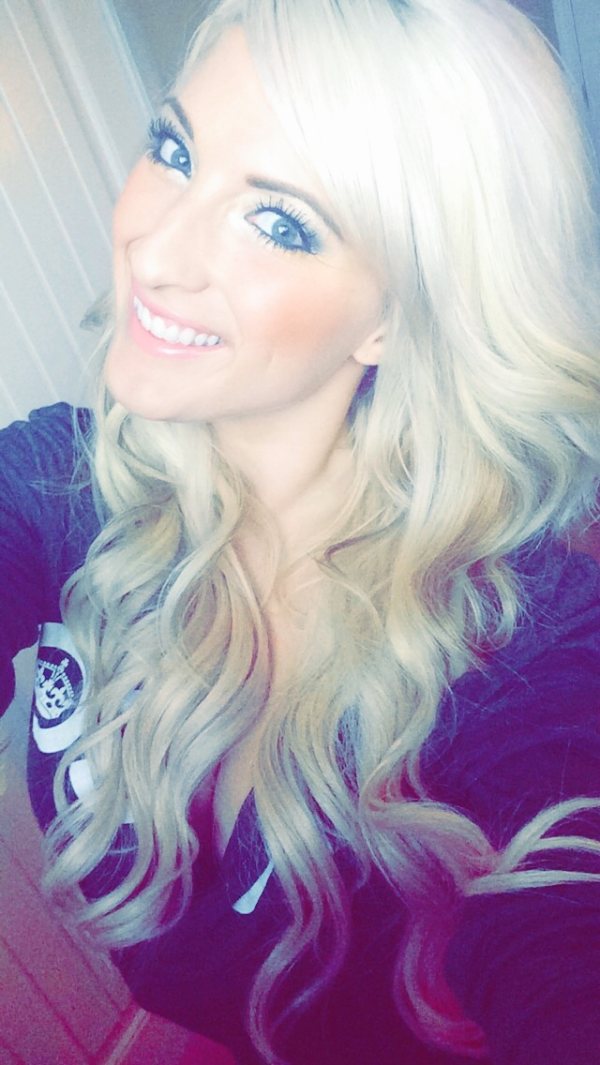 Blonde girl selfie