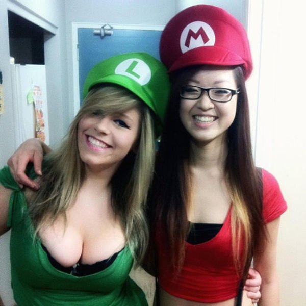 Mario and luigi sexy girls costume