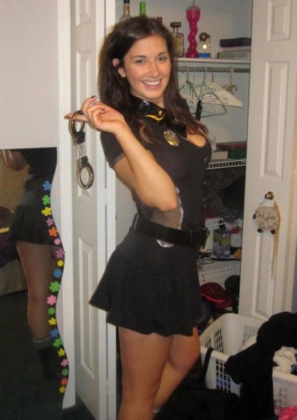 Sexy girls in hot Halloween costumes