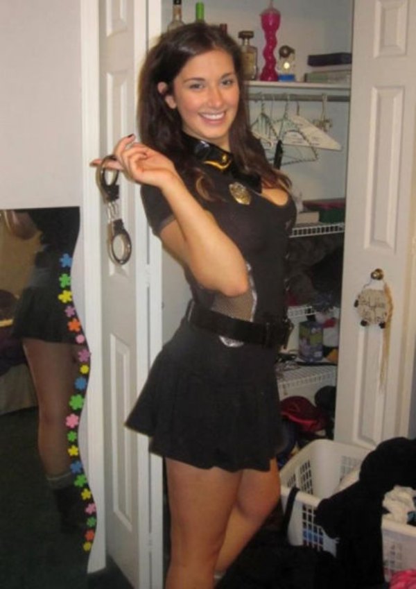 Girl sexy cop costume