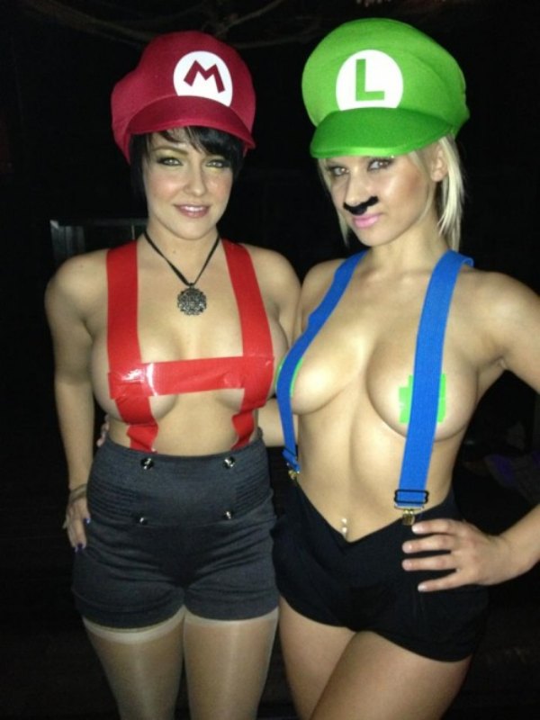 Sexy girls in hot Halloween costumes