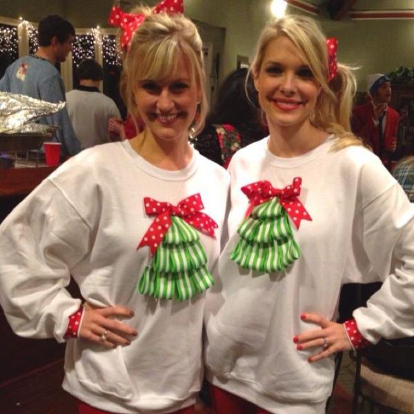 girls in sexy christmas sweater