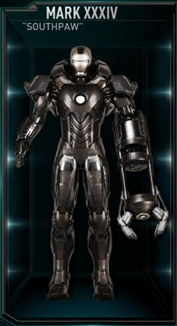 gray iron man suit