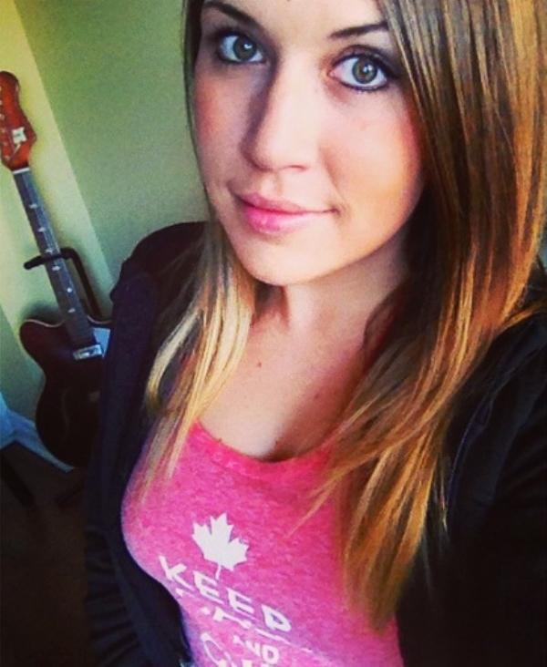 Beautiful-eyed babe clicks her selfie,wearing pink KEEP CALM printed top and black jacket