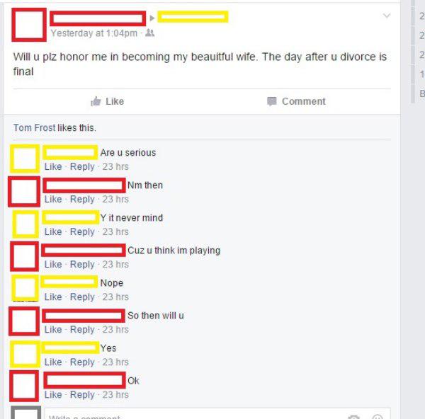 Some of the worst wedding proposals ever