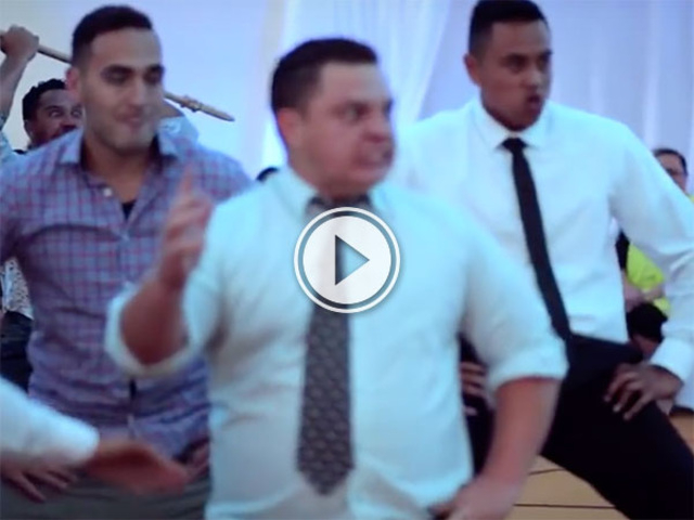 Amazing HAKA performed at wedding (Video)