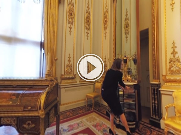 Google offers 360 tours of Buckingham Palace so you can be guided around the Queen's official residence from the comfort of your own home