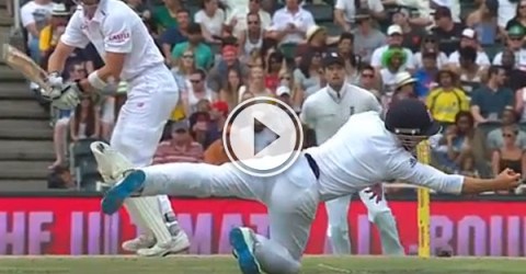 During South Africa vs England James Taylor takes stunning short-leg catches.