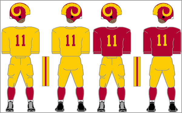 los angeles rams uniform history