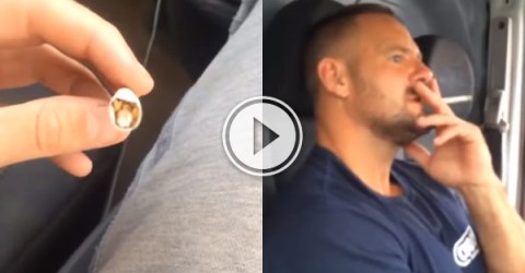Guy pranks his friend by putting a banger in his cigarette.