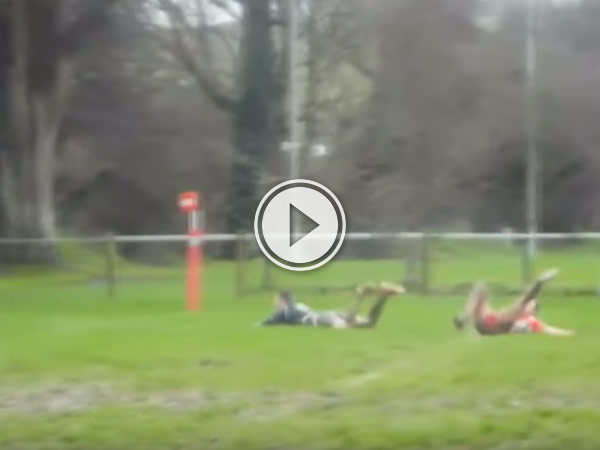 Brixham rugby club's Tom McLean thought he had scored what might have been the winning try, but he had actually dived over the five metre line.