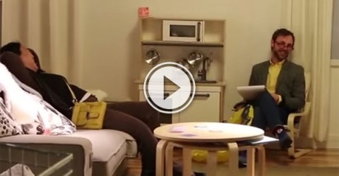 Comedian pretends to be IKEA therapist (Video)
