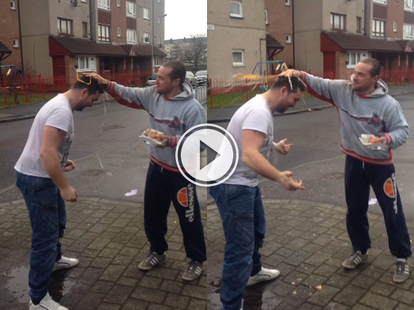 Guy left with egg on his face.