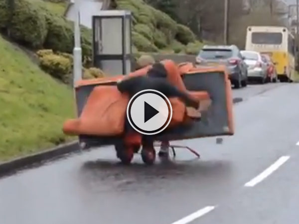 Two very drunk Irish guys cant deal with this sofa.