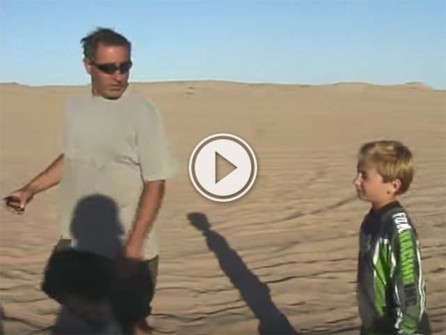 Kid drives sandrail for the first time