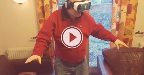 play this video of a British dad trying out VR for the first time.