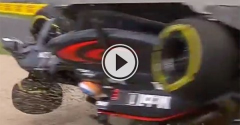 F1 driver walks away from this incredible crash (Video)