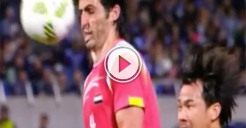 Own goal off defenders face (Video)