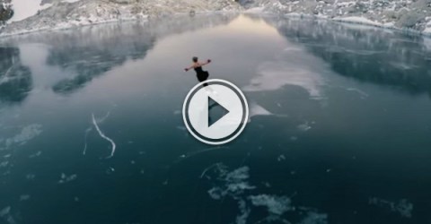 Figure skating in the frozen wilderness (Video)