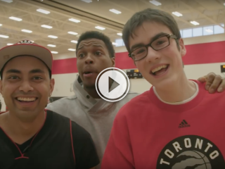 Watching Sam, Toronto's dancing barista meet the Raptors, brings the feels! (Video)