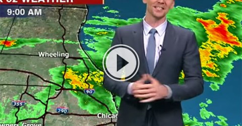 Tom Hiddleston with the weather (Video)
