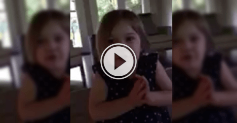 Cute tyke wants to know when daddy's coming home! (Video)