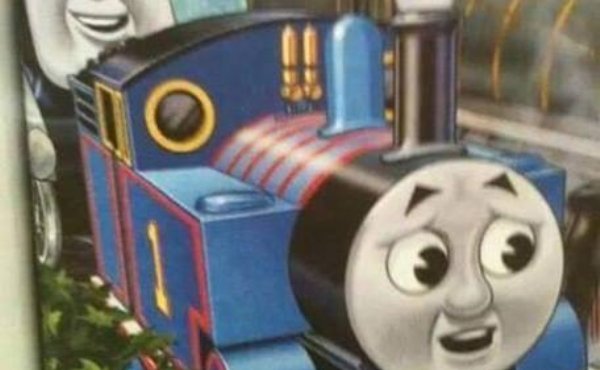 hilarious meme on train touching Thomas