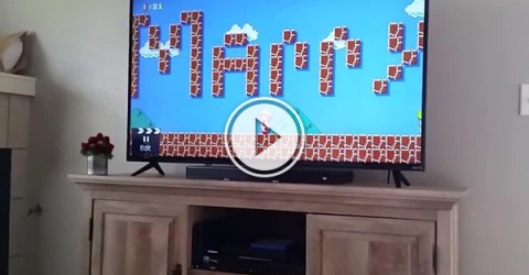 The popular game  'Mario' written as 'Marry' in a video