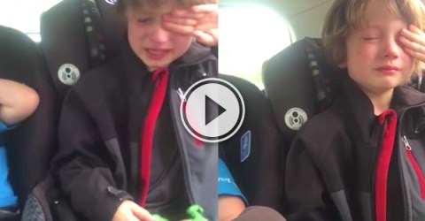Video grab of a little boy angry about how we treat planet Earth.