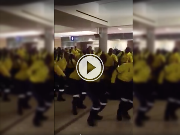 Nothing like a war dance to get these Firefighters pumped up in Fort Mac! (Video)