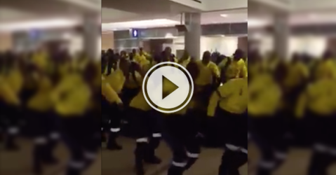 Nothing like a war dance to get these Firefighters pumped up in Fort Mac! (Video)