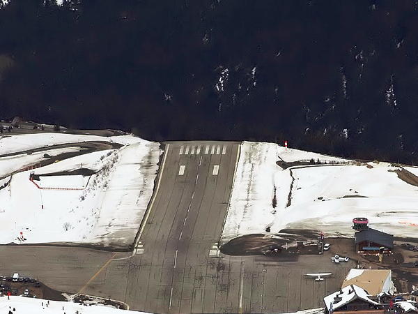 Photos Video Dangerous Sloped Courchevel International Airport in Alps