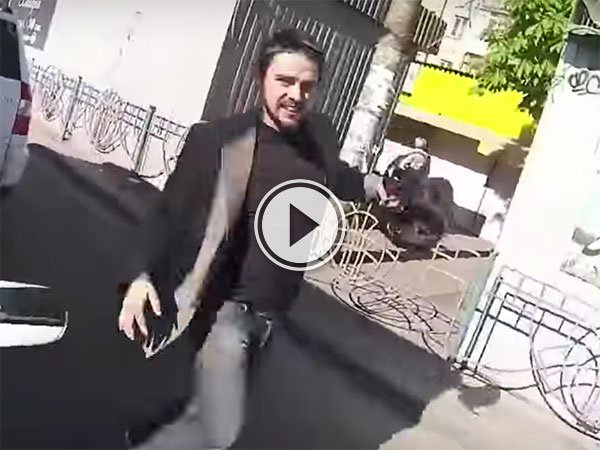 Ukrainian biker turns vigilante to stop thief (Video)