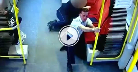 Train Driver runs through train warning passengers (Video)