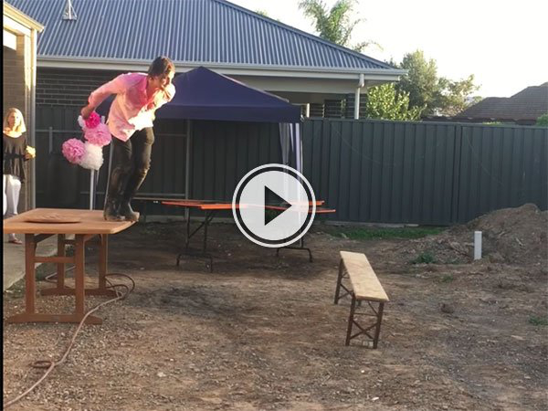 Man body slams bench in Australia (Video)