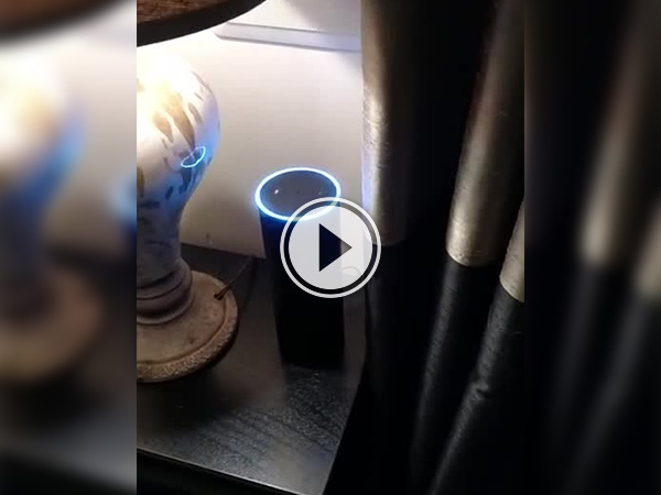 Video of a blue LED on a table .