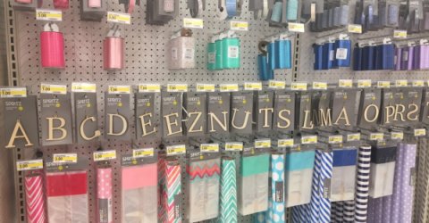 Humour in the right places:letter ae arranged like "LMAO" "NUTS" in the store