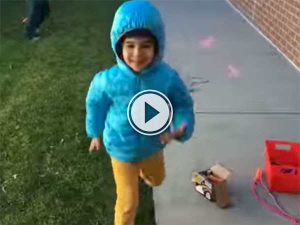 Dad films picking up his son from school everyday (Video)