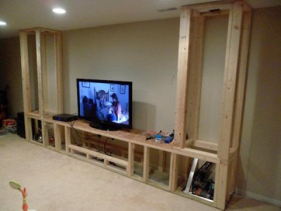 Two Diffe Man Caves One Unified Dream, Diy Basement Entertainment Center