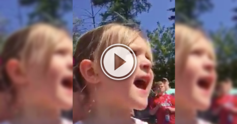 This kid sure appreciates the firefighters that saved her house! (Video)
