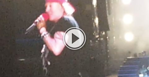 Next time Axl, leave the gun, bring the flowers (Video)