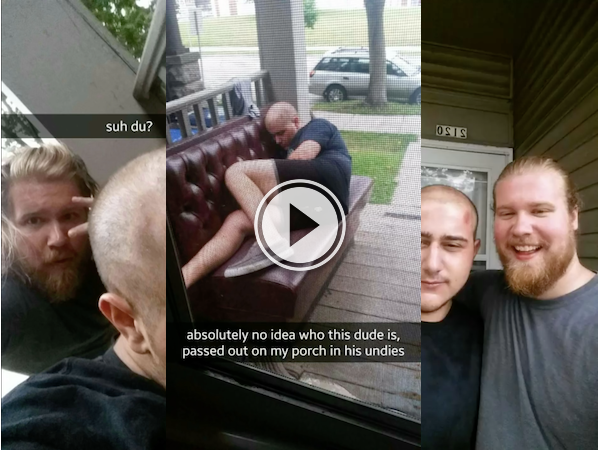 Porch couches are for passing out and snap stories (Video)