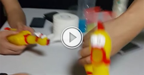 Rubber chickens lay down an EDM beat (Video)