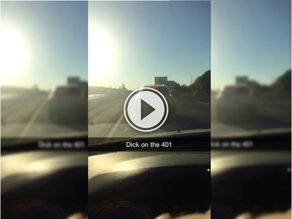Driving along, when suddenly there's a dick in traffic (Video)