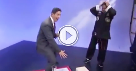 TV reporter accidentally ruins a demo for a martial artist (Video)