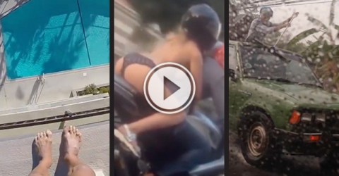 Video of topless girl riding a motorcycle and more awesome videos